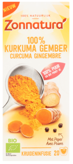 Zonnatura 100% Kurkuma-Ingwer-Kr&auml;utertee