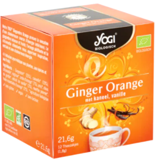 Yogi Bio Tee Ingwer-Orange mit Zimt, Vanille 