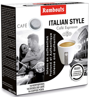 Rombouts Kaffee-Pads Italienischer Stil/Italian style