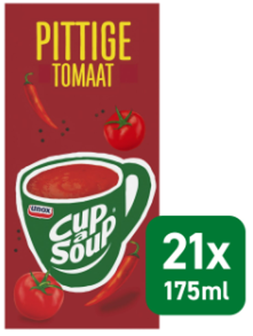 Unox-Suppe-Instant-Sticks-Cup-a-Soup-Pikante-Tomatensuppe-Pittige-Tomaat