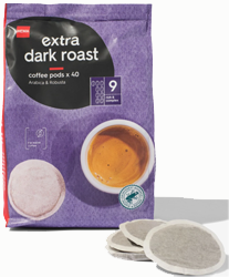 Hema Kaffee-Pads Extra-Dunkel ger&ouml;stet/Extra Dark Roast